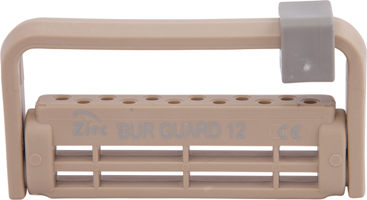 163-50Z406G Zirc Steri-Bur Guard 12-Hole Bur Holder - Beige