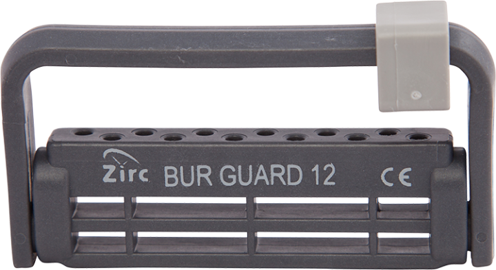 163-50Z406I Zirc Steri-Bur Guard 12-Hole Bur Holder - Gray
