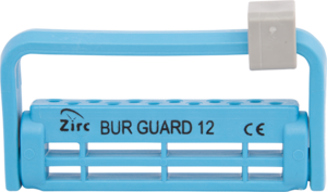 Zirc Steri-Bur Guard 12-Hole Bur Holder - Neon Blue