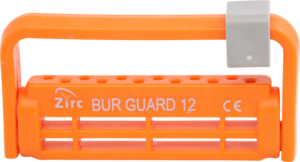 Zirc Steri-Bur Guard 12-Hole Bur Holder - Neon Orange
