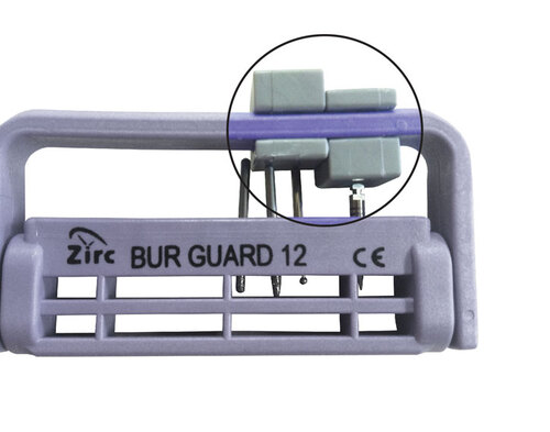 163-50Z412 Universal Short Bur Adapter, Accomodates Zirc‘s 12 & 22 Hole Bur Guards