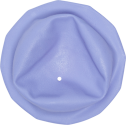 Relaxed fit 4.25" diameter dental dam, pre-assembled, latex-free, 20 per package. Relaxed dam works well for hard to reach posterior teeth