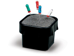 Endo Assist Stand - Black, Square Shape With Rounded Corners, Dense Foam Cleans Bio-Debris easier and faster, 1 7/8" x 1 7/8" x 1 1/4"