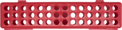 Steri-Container, Standard - Red 8" x 1-3/4" x 1-3/4", for hand instruments and Zirc Bur Blocks, with a snap shut Hinged Lid