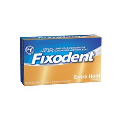 Oral-B Fixodent Extra Hold Powder, 1.6oz, 24/cs