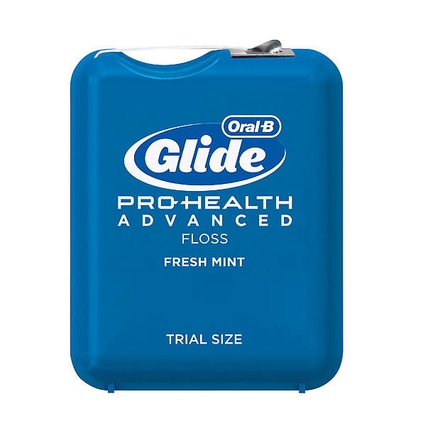 23-80282491 Oral-B Glide Pro-Health Advanced Floss, 4M Trial Size, Fresh Mint, 72/bx