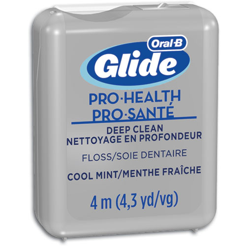 23-84837276 Oral-B Glide Pro-Health Deep Clean Floss, 4M Trial Size, Cool Mint, 72/bx 