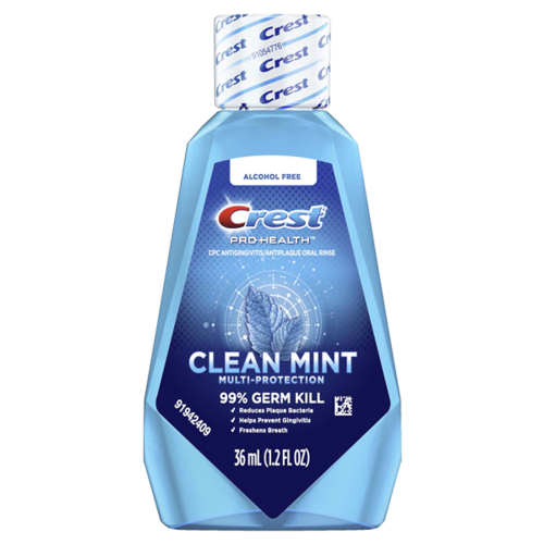 23-3700044979 Crest ProHealth Rinse, Clean Mint, Alcohol-Free, 36mL, 48/cs