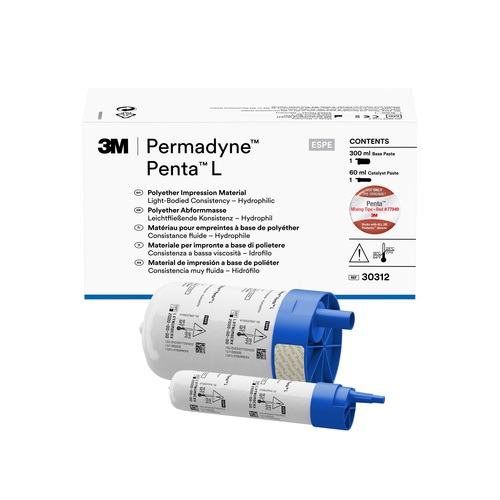 10-30312 Permadyne Penta L Polyether Impression Material: 300ml Base & 60ml Catalyst