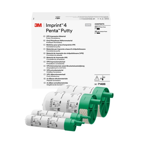 10-71486 Imprint 4 VPS Impression Material Penta Putty, 2- 300ml Base, 2-60ml Catalyst