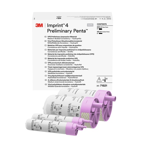 10-71521 Imprint 4 Preliminary Penta Impression Material, 2-300mL Base, 2-60mL Catalyst