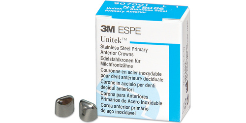 10-907006 Unitek SS Primary Anterior Central UL-6 crowns, box of 5