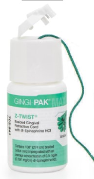 Gingi-Pak MAX Z-Twist Braided Retraction Cord #00, 108" Bottle