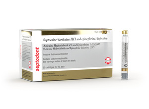 Septocaine Articaine 4% 1:100,000, 50/bx