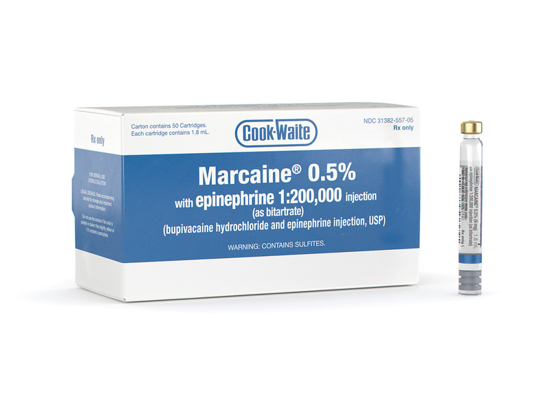 31-99184 Marcaine Bupivacaine 0.5% With Epinepherine 1:200,000 50/bx