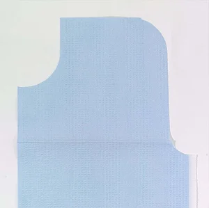 50-917493 Polybacked Patient Drapes, Blue 29 x 42, 50/Case. Knee-Length with Contour Neck, Tissue/Poly/Tissue. Perfect drapes for longer procedures, oral surg
