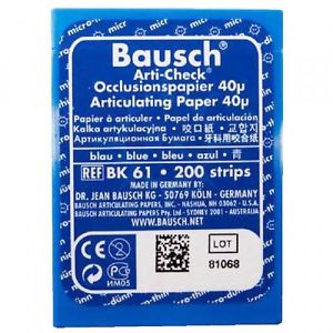 190-BK-61 Bausch Extra Thin Blue Articulating Paper, 200/bx