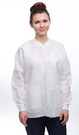 193-3530WH Easy-Breathe Lab Jackets - White, 10/pk
