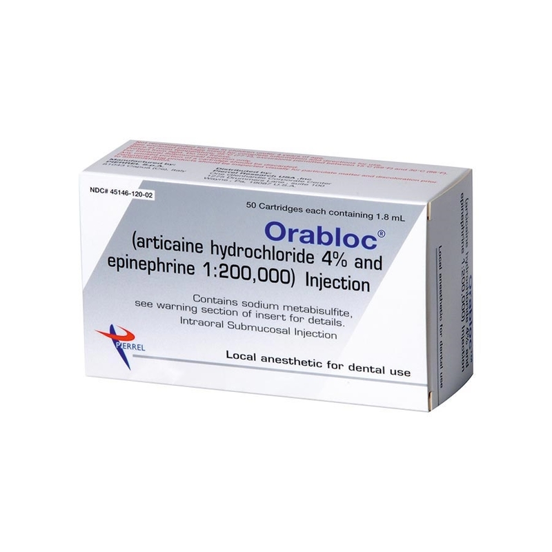 212-2101052 OraBloc Articaine 1:200,000 Anesthetic, 50/bx