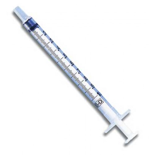 113-309659 BD Tuberculin Syringe Only, Slip Tip, 1mL 200/bx