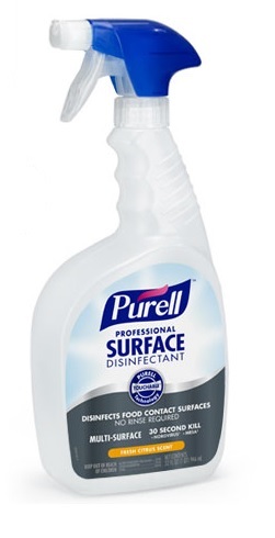 133-3340-04 Purell Healthcare Surface Disinfectant, 32oz. Spray Bottle