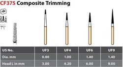 FG #UF6 - 30 Blade Composite Trimming Carbide Bur, Package of 5.