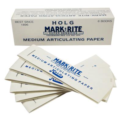 190-BMD Holg Mark Rite Medium Blue Articulating Paper 6/bx