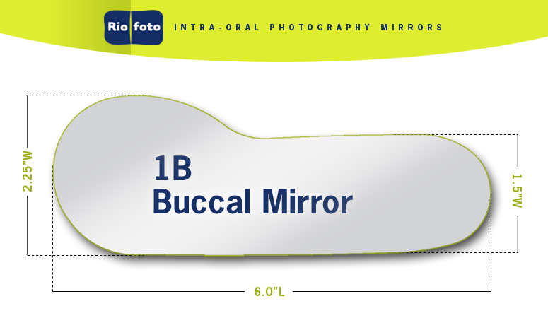 112-1B Riofoto 1B Adult Buccal Intra-Oral Mirror