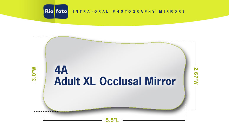112-4A Riofoto #4A Adult X-Long Occlusal Intra-Oral Mirror