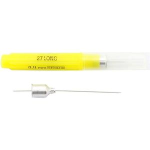 Monoject 27ga Long Yellow Metal Hub Needle, 100/bx