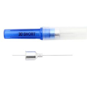 Monoject 30ga Short Blue Metal Hub Needle, 100/bx