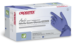116-19010 Ambi-Ance Nitrile Gloves: X-Small, Powder-Free, Violet 200/Bx.