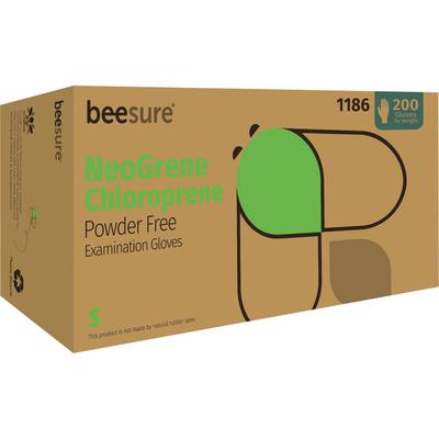 32-BE1187 BeeSure NeoGrene Chloroprene Medium PF Gloves, 200/bx