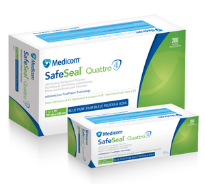 Safe-Seal Quattro 5 1/4" x 6 1/2" Autoclave Bags, 200/bx