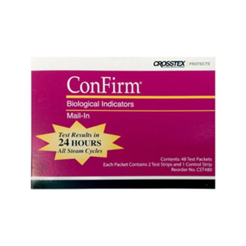 116-CST060 ConFirm Mail-In Premium - 6 Packets 3 Strip Test. Postage Paid. 6 Test Packets, Each Packet Contains: 3 Strips 2 Test Strips & 1 Control Strip. Bi
