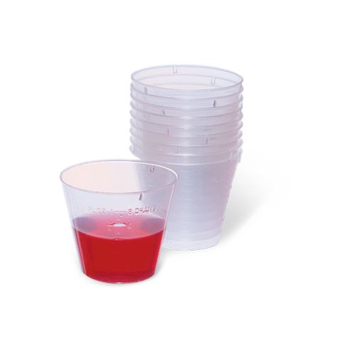 116-CX1 1 oz. Medicine/Mixing Cups - Clear Plastic, Box of 1000.
