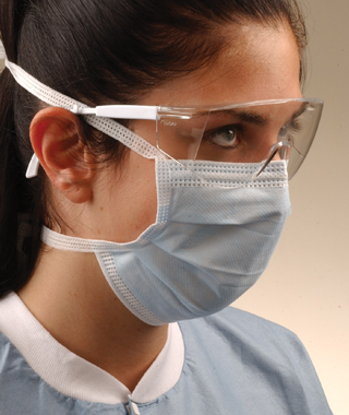 116-GCS Surgical Tie-On Mask Blue, 50bx