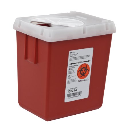26-1522SA Covidien Sharps Container, 2.2 Quart, Red