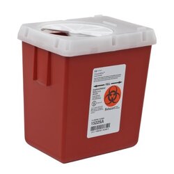 Covidien Sharps Container, 2.2 Quart, Red