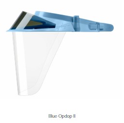 84-355DK-BL Op-d-op II Adjustable Visor Shield Kit - Blue - One Size Fits All, 1 Visor, 3 Shields, 1 Mini Shield,