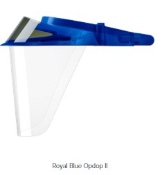 84-355DK-RB Op-d-op II Adjustable Visor Shield Kit - Royal Blue - One Size Fits All, 1 Visor, 3 Shields, 1 Mini S