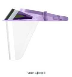 84-355DK-VT Op-d-op II Adjustable Visor Shield Kit - Violet - One Size Fits All, 1 Visor, 3 Shields, 1 Mini Shiel