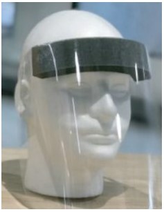 CF-50 (IN STOCK!) Disposable Full Face Shield, With Foam Bumper & Soft Elastic Headband, 50/bx