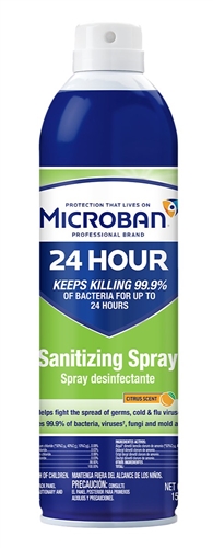 23-8218230130 Microban Sanitizing, Aerosol Spray, 15oz