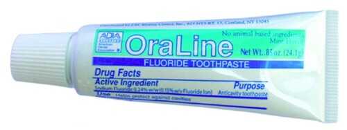 136-42102 Oraline Toothpaste, Mint with Fluoride, 0.85oz. tube,144/bx