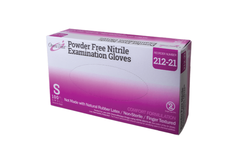 190-212-21 Omnitrust Nitrile Powder Free Exam Glove, Small, box of 100