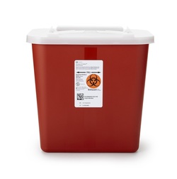 Cardinal 2 Gallon Red Sharps Container With sliding lid