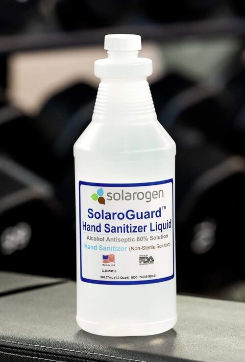 190-1006 Solarogen Hand Sanitizer Gel, quart w/pump