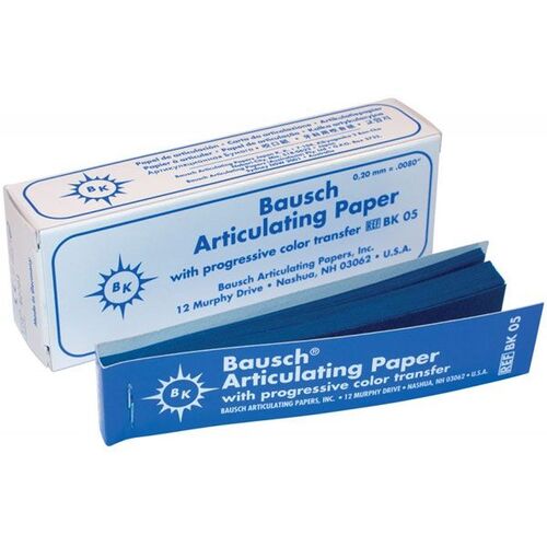190-BK05 Bausch articulating paper booklets, 300 Blue perforated strips