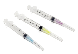 Quala 3cc Lure Lock Syringe With 30ga. Side Vented Irrigation Needle, 100bx